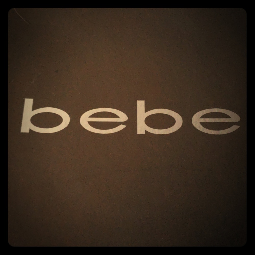 Black BeBe platform heels